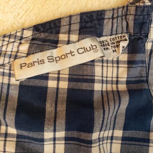 Blue and white plaid crop top - Picture 3 of 4